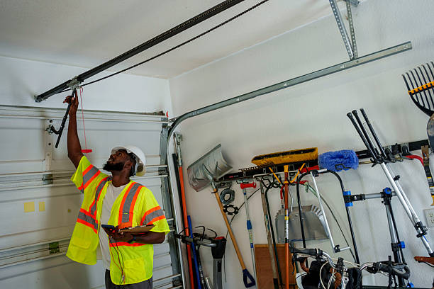 Professional Garage Door Panel Replacement technician working in Maple Plain, MN